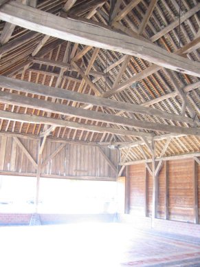 Old community hay and feed storage barn.